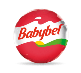 Original Mini Babybel packed with red and white paper
